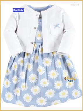 Cotton Dress & Cardigan Set Toddler Girl 2T